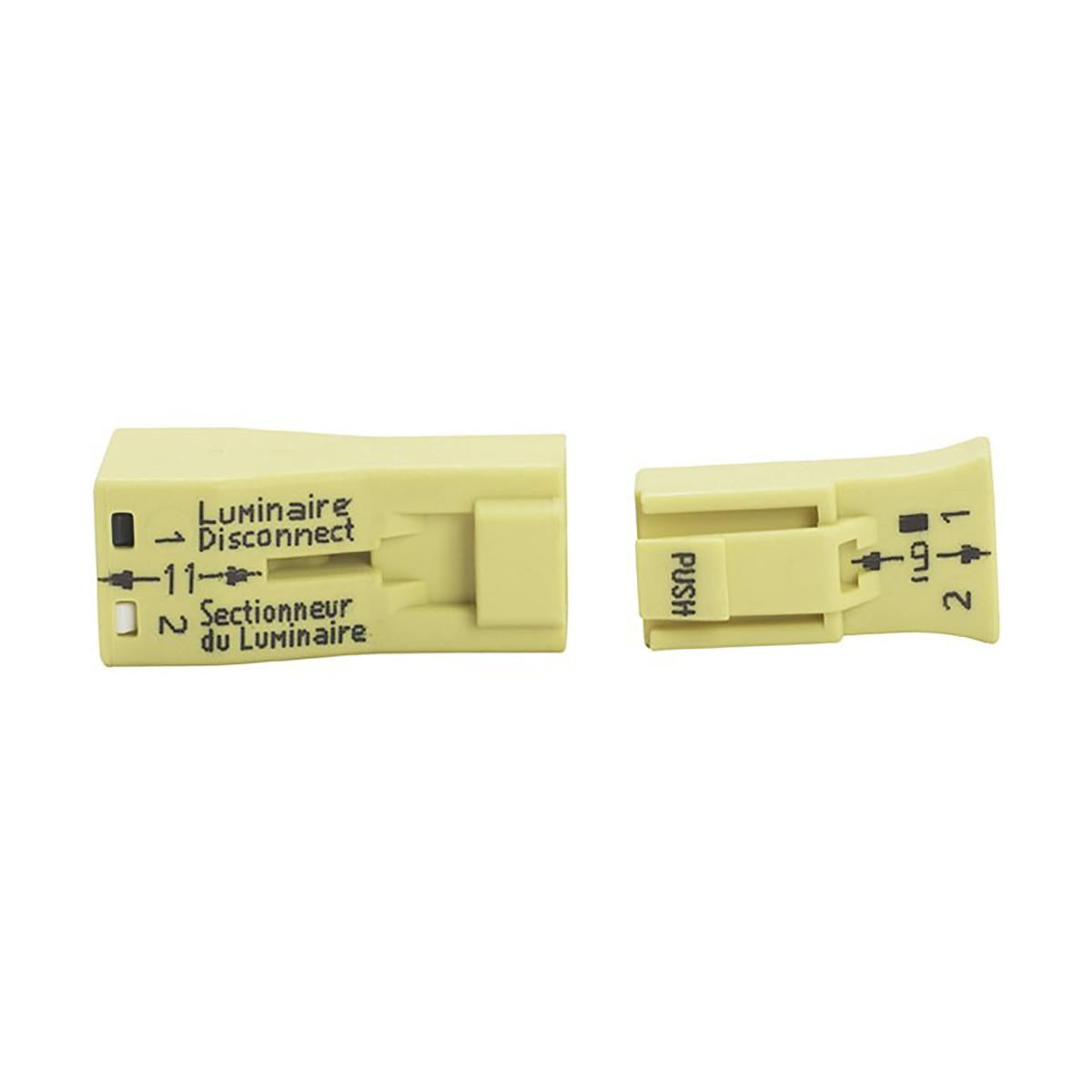 Satco 80-2010 Yellow (small) 2 Piece Snap Together Connector for Solid or Tinned Tip Wire