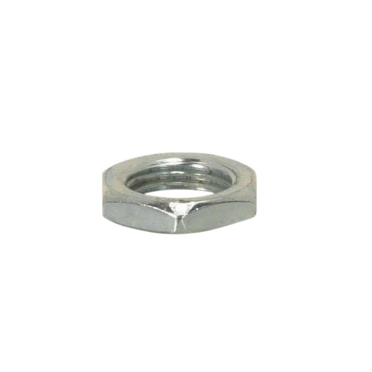 Satco 90-001 Steel Locknut 1/8 IP 9/16" Hexagon 1/8" Thick Unfinished