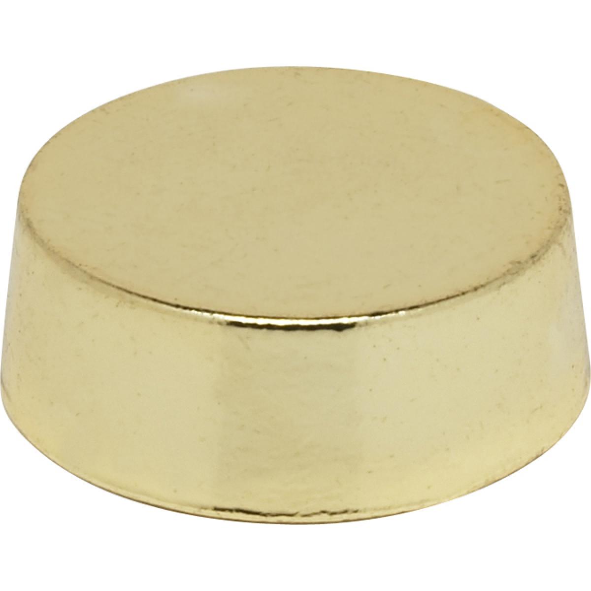Satco 90-1050 1" Plain Knob 1/8 IP 3/8" Height Polished Brass Finish