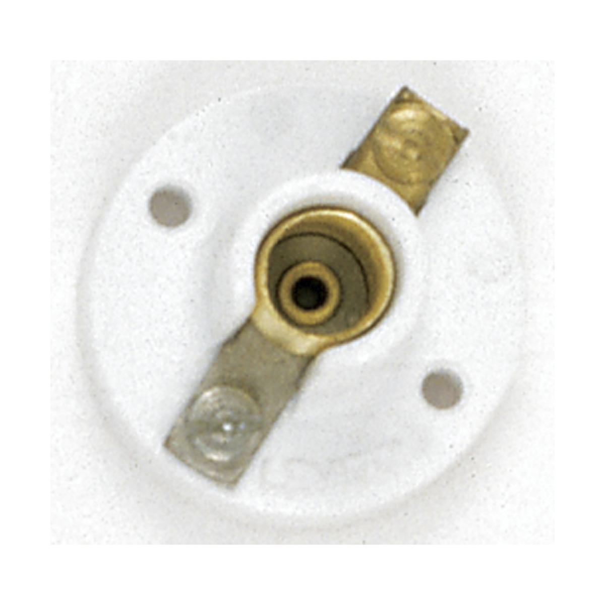 Satco 90-1076 Miniature Base Plastic Receptacle 7/8" Height 1-5/16" Diameter Screw Holes 1" CC 75W 125V