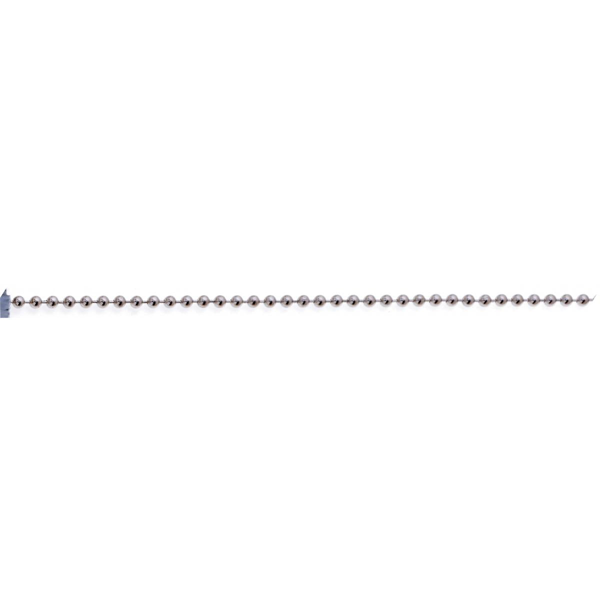 Satco 90-125 #6 Beaded Chain 1/8" Diameter 100 Foot Spool Nickel Finish Used On Pull Sockets And Switches