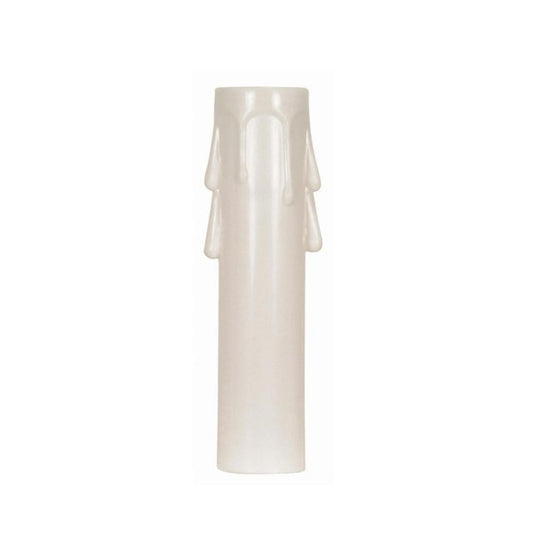 Satco 90-1260 Plastic Drip Candle Cover White Plastic Drip 13/16" Inside Diameter 7/8" Outside Diameter 4" Height