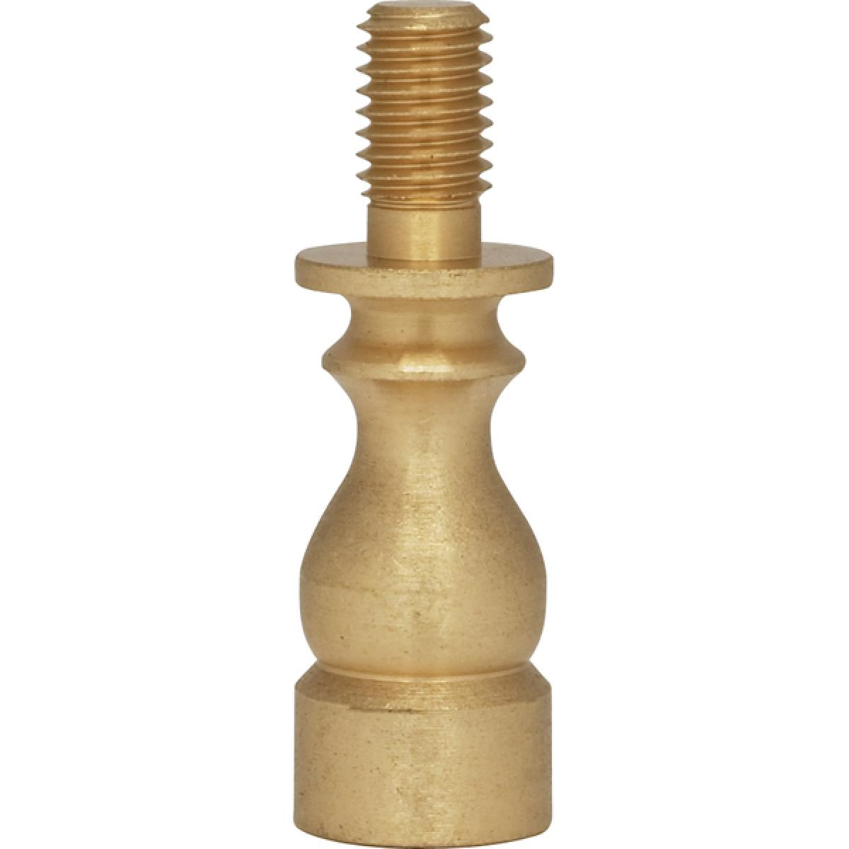 Satco 90-140 Solid Brass Riser 1/4-27 Burnished And Lacquered 1" Height