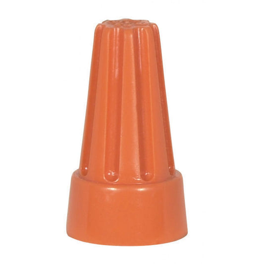 Satco 90-1419 Wire Connector With Spring Inserts For 105C Supply Wire 600V Medium Orange Finish 5 #18 Max