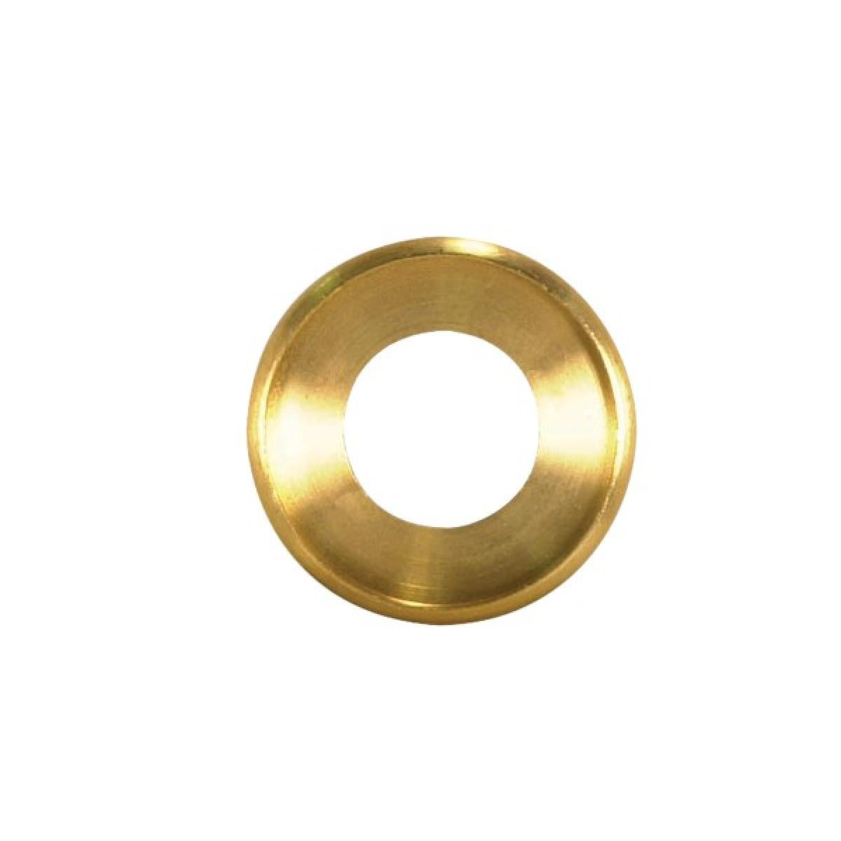 Satco 90-1617 Turned Brass Check Ring 1/4 IP Slip Unfinished 1-5/8" Diameter