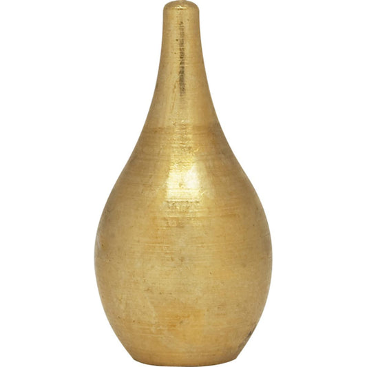 Satco 90-1733 Polished Tear Drop Finial 1-1/2" Height 1/8 IP Burnished And Lacquered