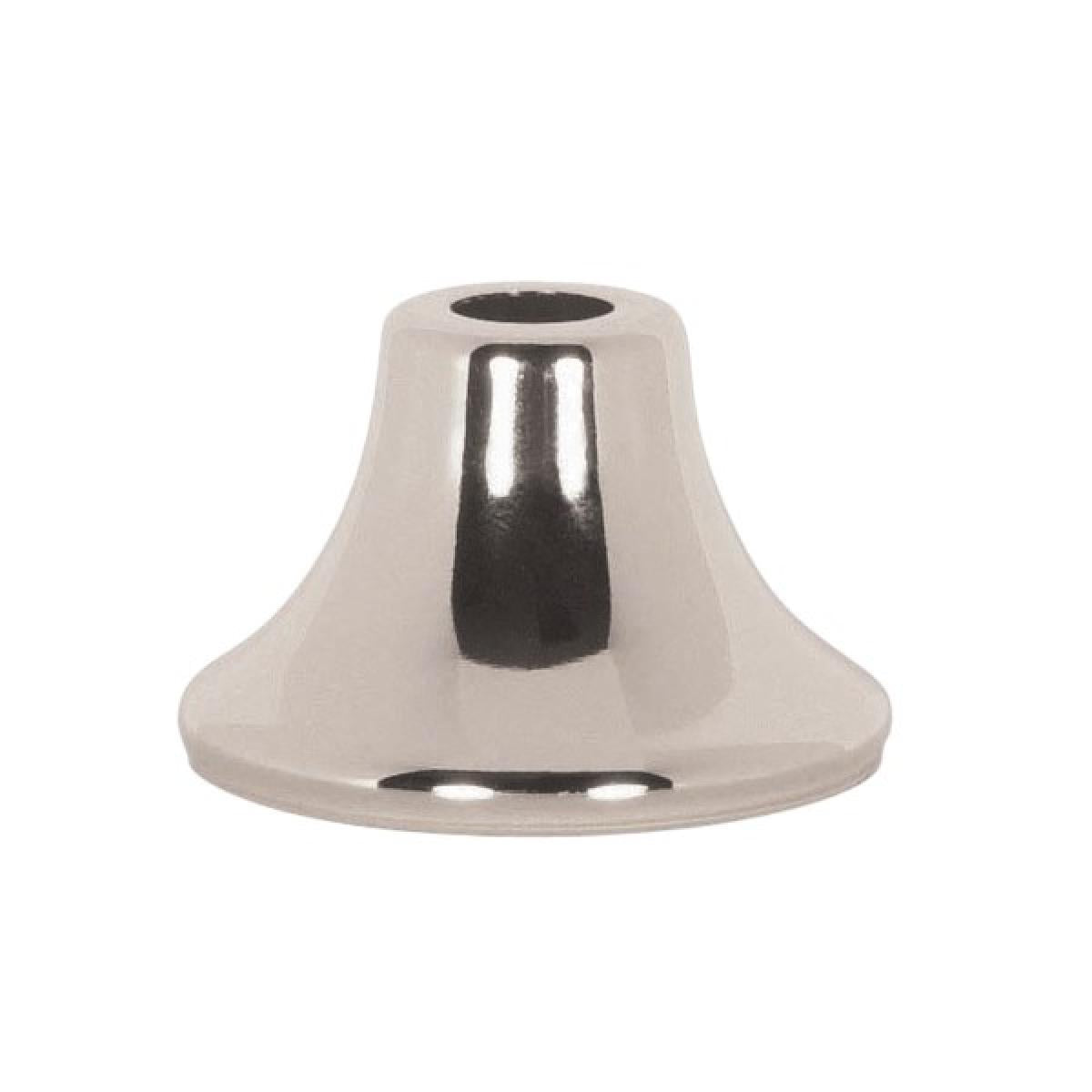 Satco 90-2200 Flanged Steel Neck 7/16" Hole 1-3/16" Height 3/4" Top 1-3/4" Bottom Seats Nickel Plated Finish