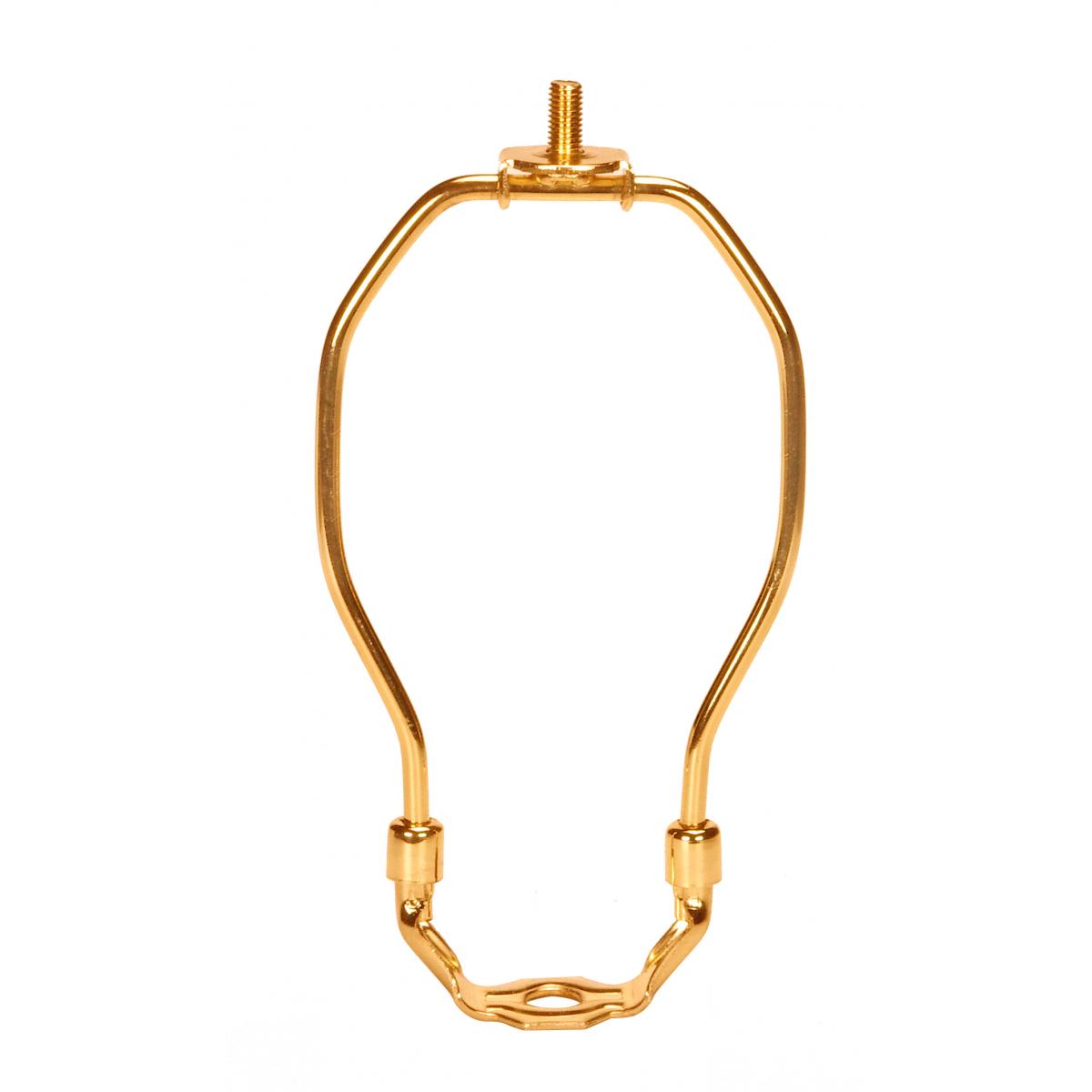 Satco 90-2235 Light Duty Harp Polished Brass Finish 7-3/4" Height 1/8 IP Saddle 1/4-27 Thread 125 Carton