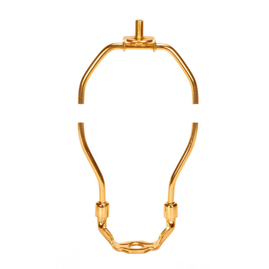 Satco 90-225 Light Duty Harp Polished Brass Finish 13" Height 1/8 IP Saddle 1/4-27 Thread 125 Carton