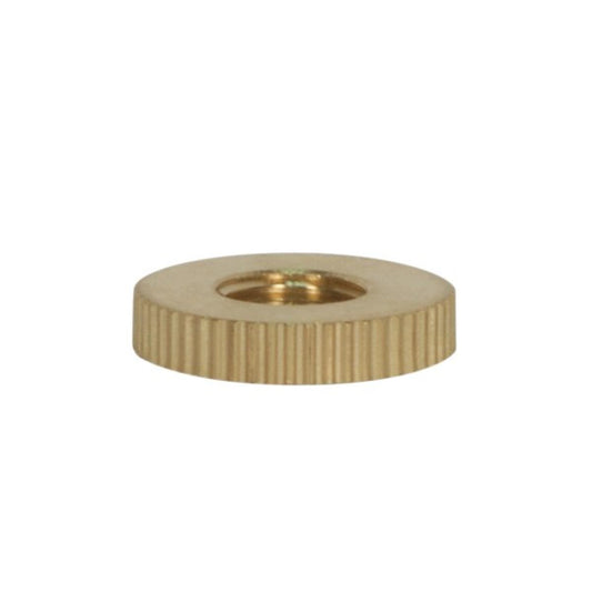Satco 90-2439 Knurl Solid Brass Check Ring 1/8 IP Tapped 7/8" Diameter