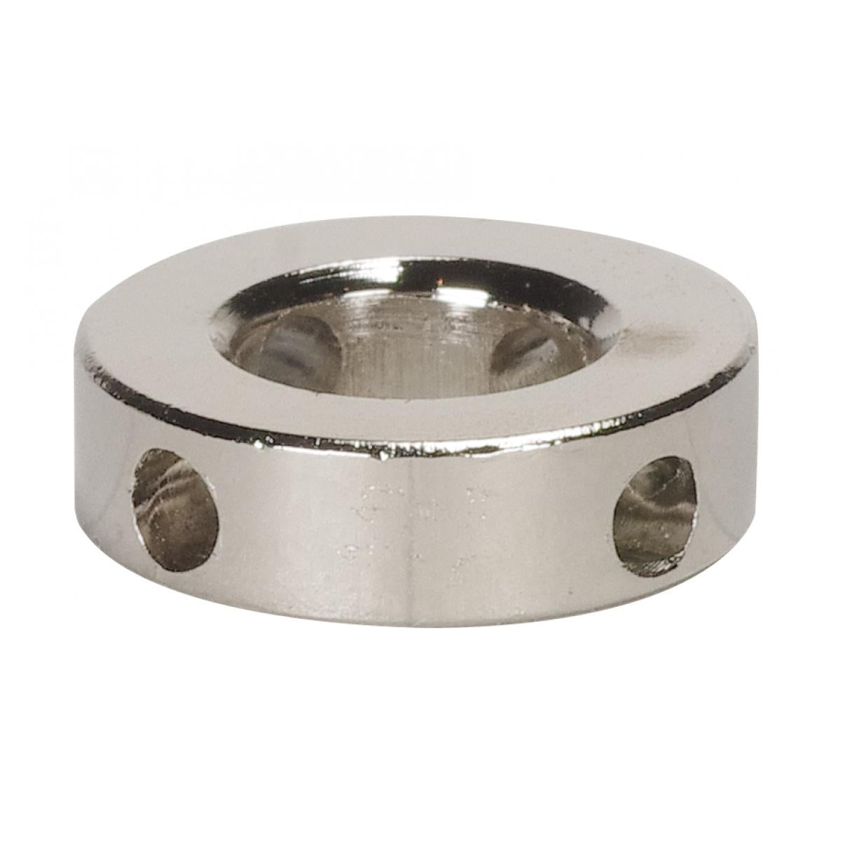 Satco 90-2534 Shade Rings 10 Gauge 3/4" Diameter 4 Hole Nickel Plated