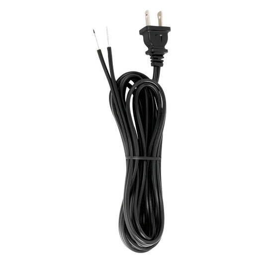 Satco 90-2596 10 Ft. Full Tinned Cord Sets 18/2 SPT-2-105C Full Tinned Tips for Push-In Terminals - 3/4" Strip with 2" Slit 36" Hank