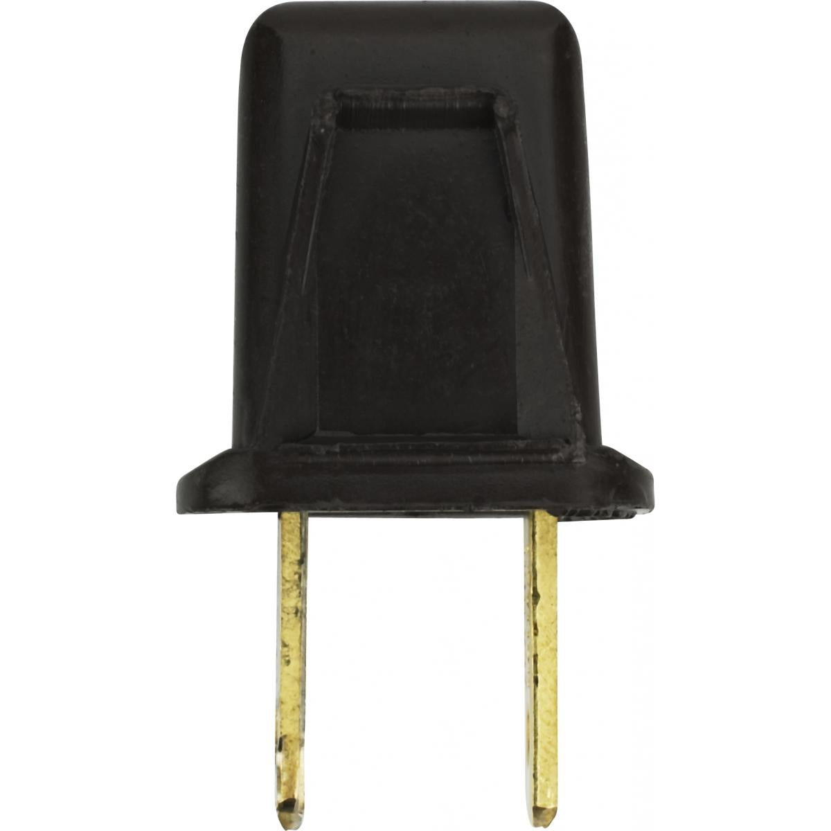 Satco 90-394 Attachment Plug Polarized 18/2-SPT-1 10A-125V Brown Finish