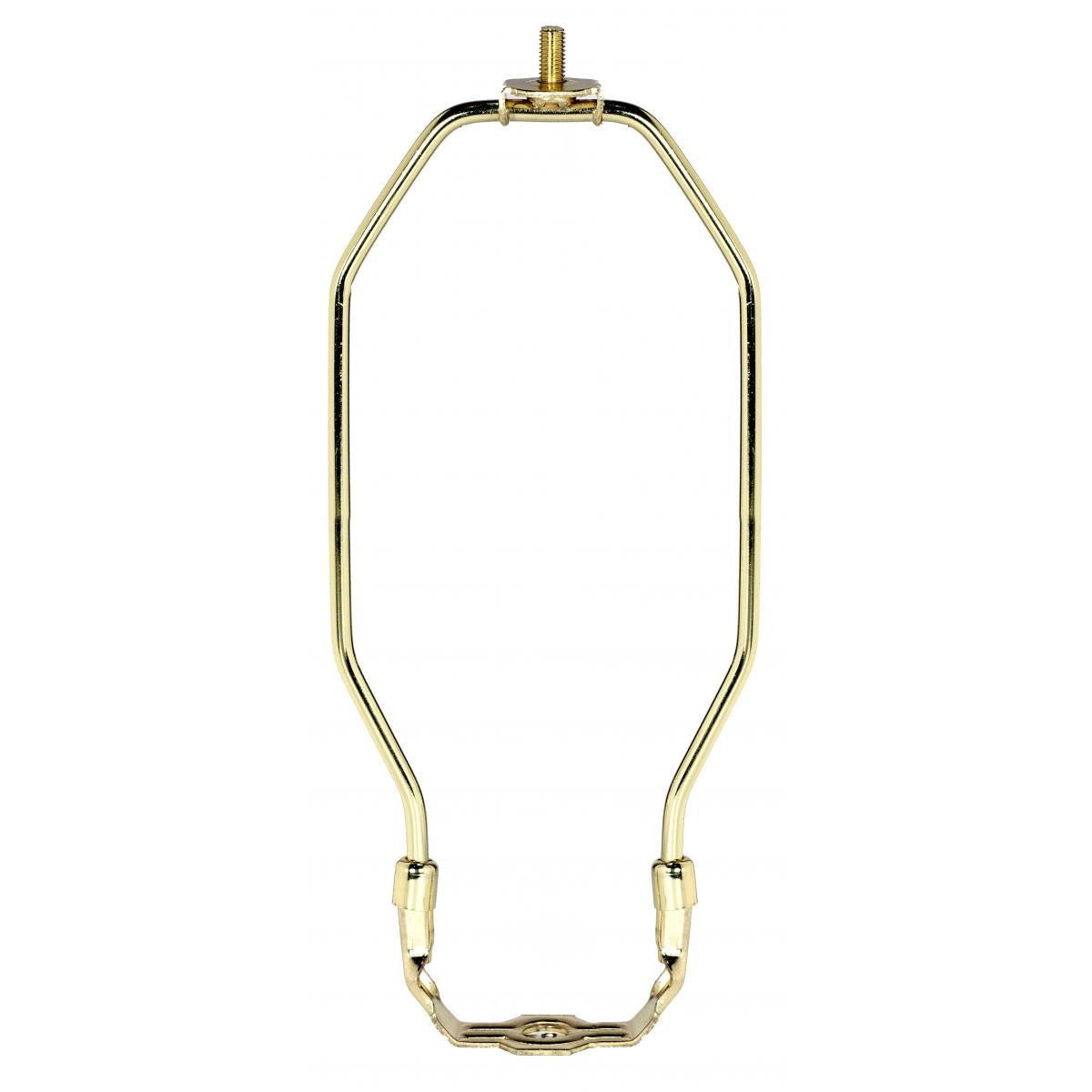 Satco 90-553 Heavy Duty Harp Polished Brass Finish 8-1/2" Height 1/8 IP Saddle 1/4-27 Thread 125 Carton