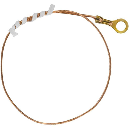 Satco 93-326 10" 18/1 Bare Copper Ground Wire 8/32 Ground Lug