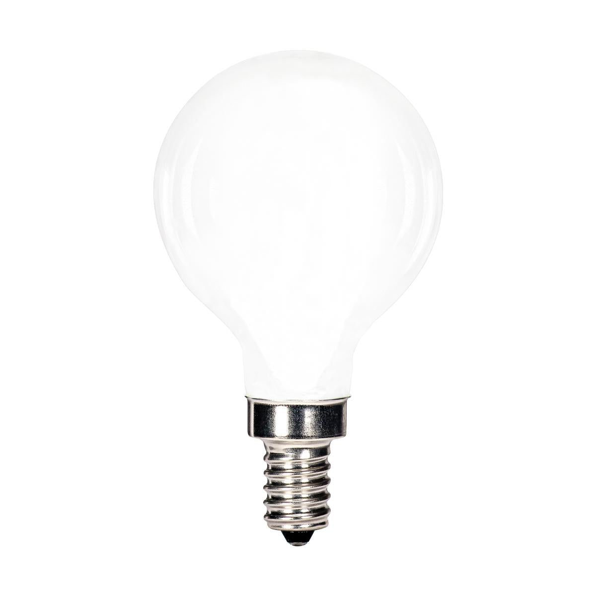 Replacement for Satco S11364 4.5 Watt G16.5 LED Soft White Candelabra base 2700K 350 Lumens 120 Volt - NOW S21207