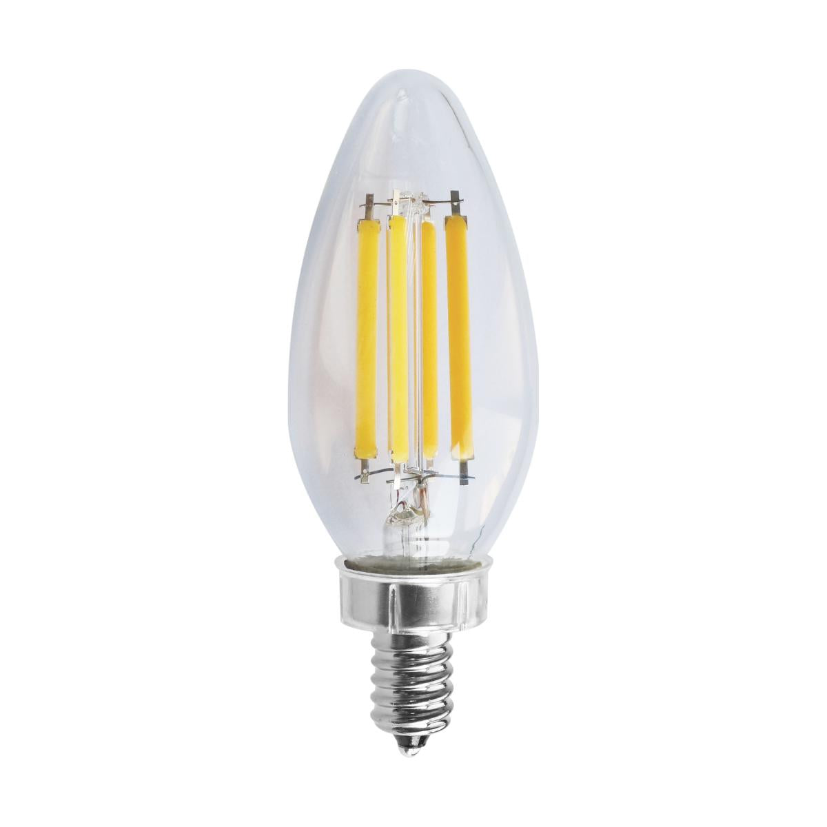 Satco S11385 8 Watt C11 LED Clear Candelabra base 3000K 90 CRI 760 Lumens 120 Volt