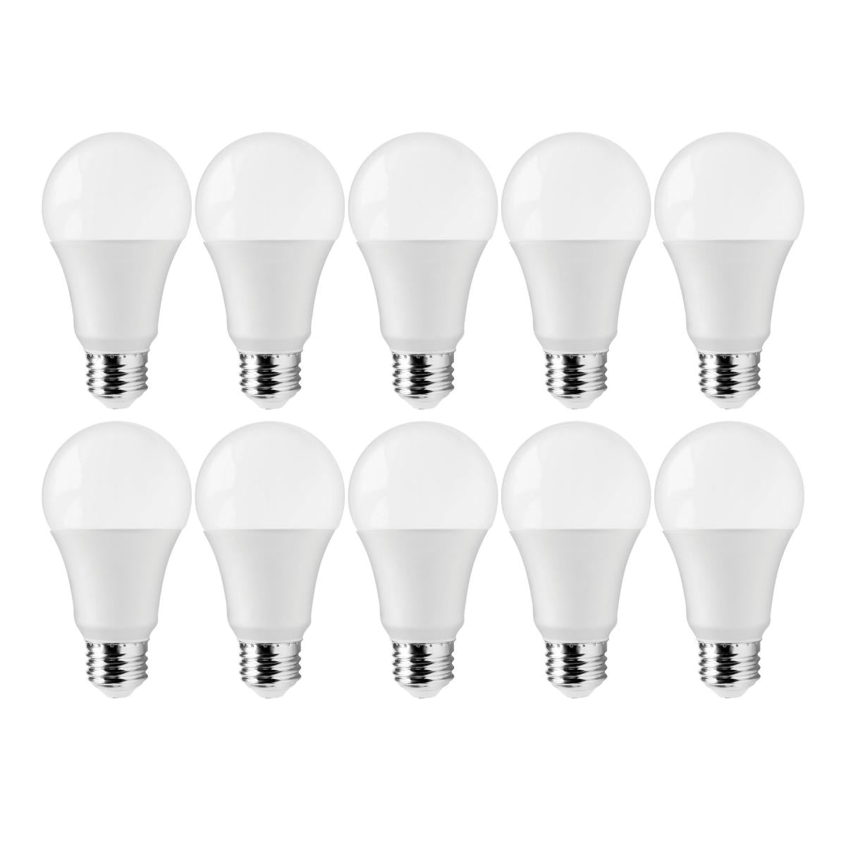 Satco S11437 12 Watt A19 LED 3000K 75 Watt Replacement Medium base 220 deg. Beam Angle 10-Pack