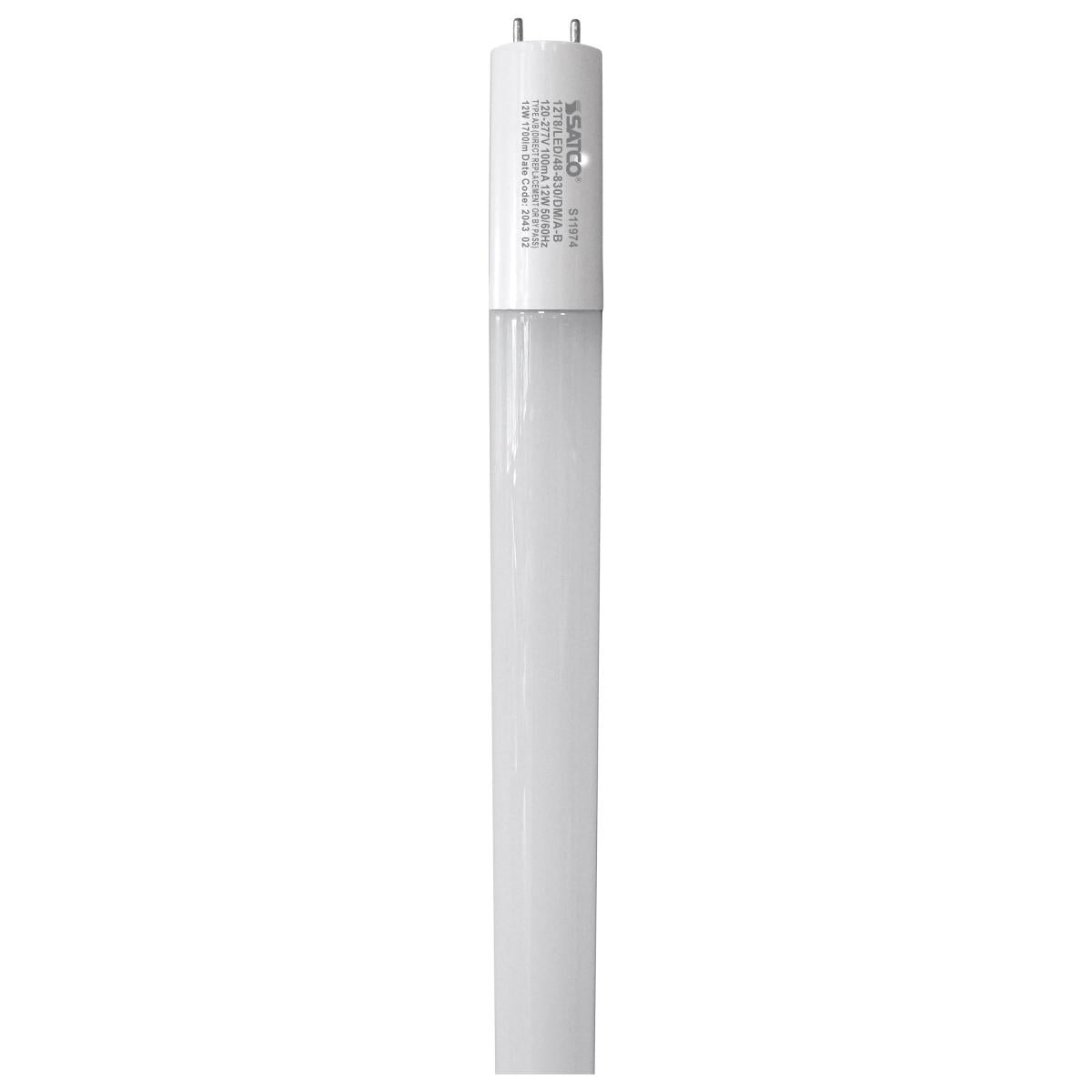 Satco S11974 12 Watt 48 Inch T8 LED G13 base Dual Mode Hybrid Type A/B 3000K 1700 Lumens