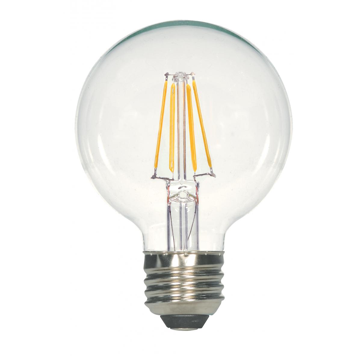 Replacement for Satco S12110 6.5 Watt G25 LED Clear Medium base 3000K 810 Lumens 120 Volt - NOW S21235