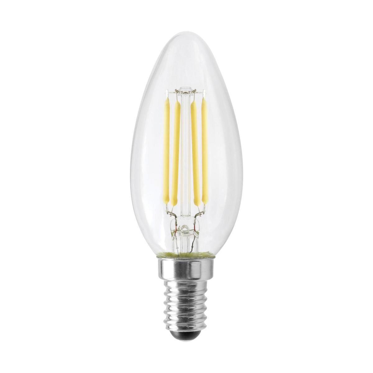 Satco S12116 4.5 Watt B11 LED Clear 350 Lumens 4000K European base 120 Volt
