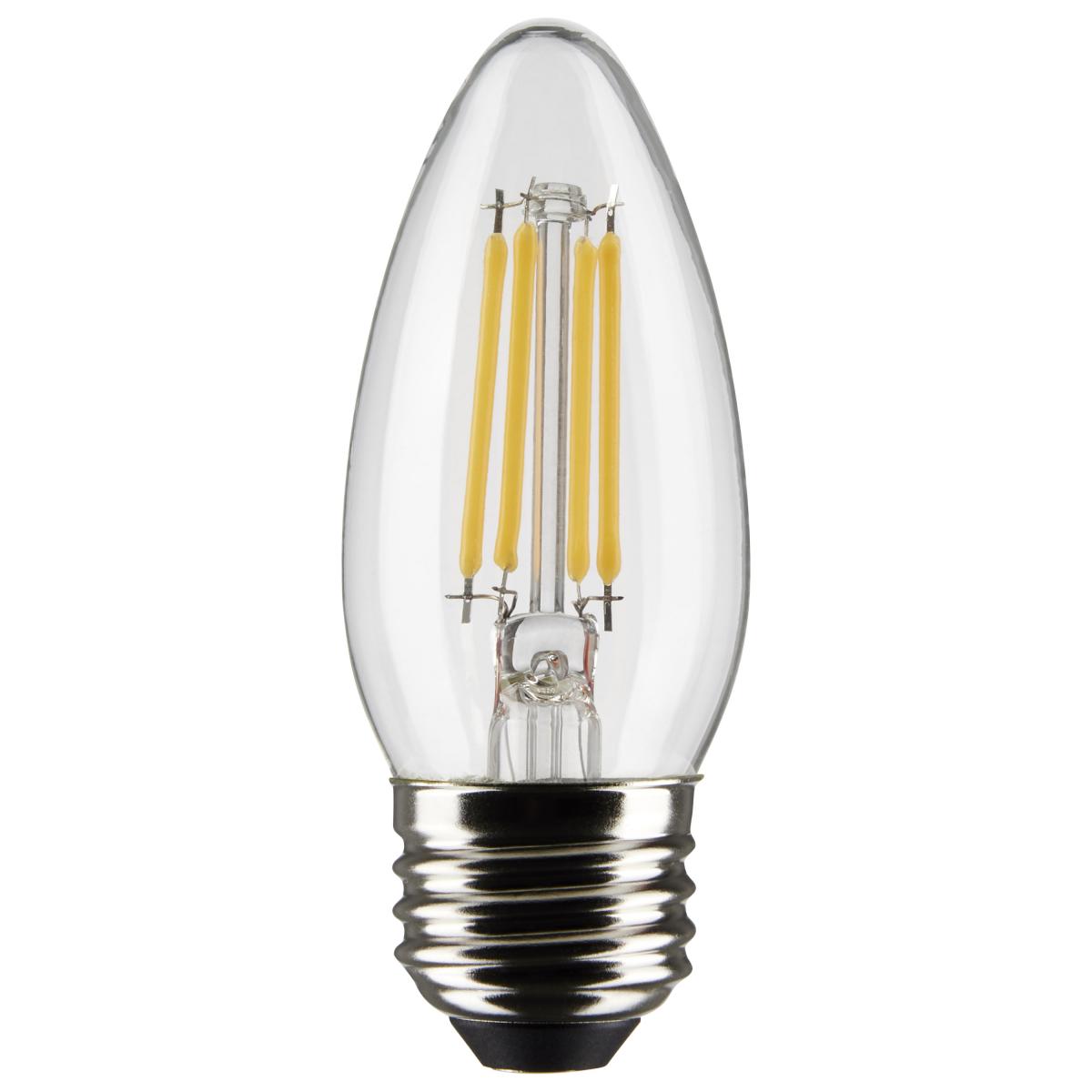 Satco S21291 5.5 Watt B11 LED; Clear; Medium base; 90 CRI; 4000K; 120 Volt
