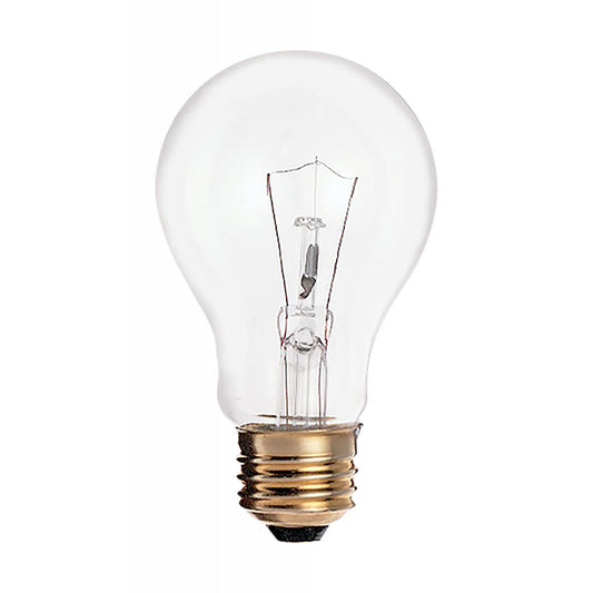 Satco S2992 60 Watt A19 Incandescent Clear 8000 Average rated hours 595 Lumens Medium base 120 Volt