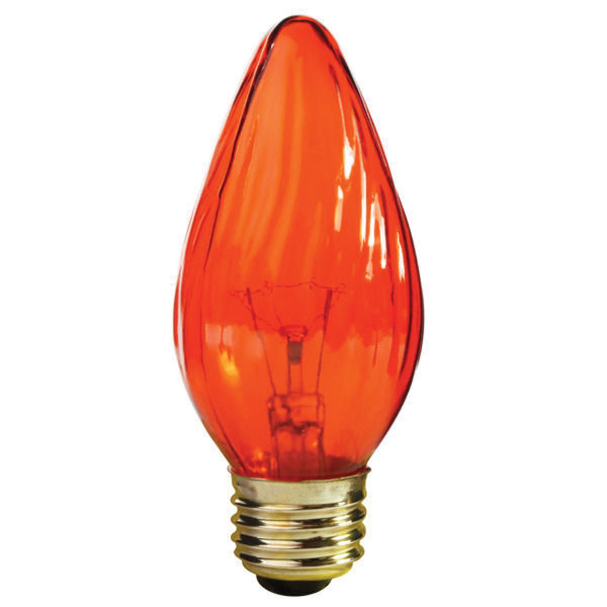 Satco S3366 25F15/A 25W F15 Medium Base Amber