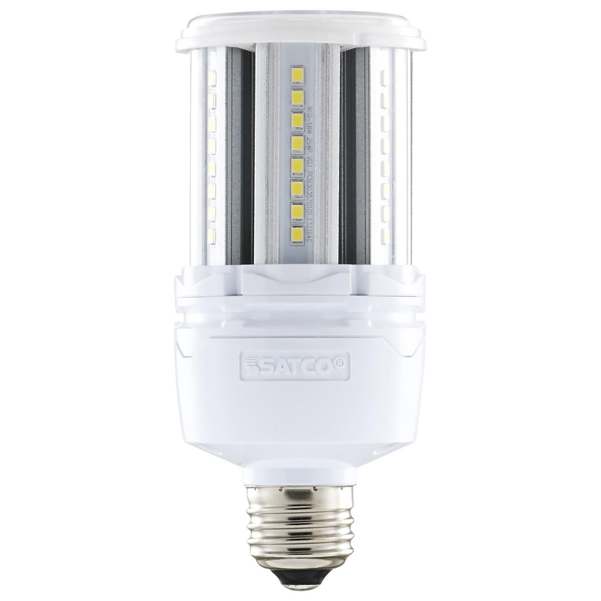 Satco S49390 18W/LED/HP/850/100-277V/E26 18 Watt LED HID Replacement; 80 CRI; 5000K; Medium base; Economy Hi-Pro