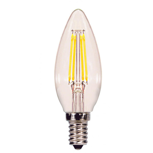 Replacement for Satco S8839 4W CTC/LED/40K/CL/120V 4 Watt B11 LED Clear E12 Candelabra base 4000K 120 Volt - NOW S21267
