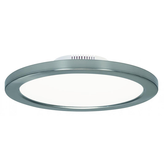 Satco S9884 12W/LED/7"FLUSH/3K/PN/SL 12 watt 7" Flush Mount LED Fixture 3000K Polished Nickel finish 120/277 volts