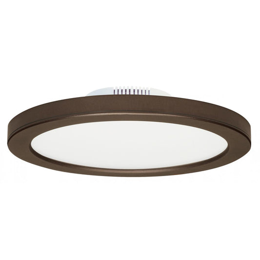 Satco S9885 12W/LED/7"FLUSH/3K/BRZ/SL 12 watt 7" Flush Mount LED Fixture 3000K Bronze finish 120/277 volts