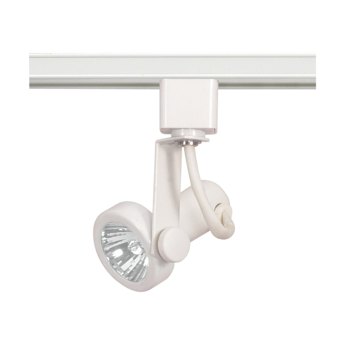 Satco TH321 1 Light - MR16 - 120V Track Head - Gimbal Ring - White Finish