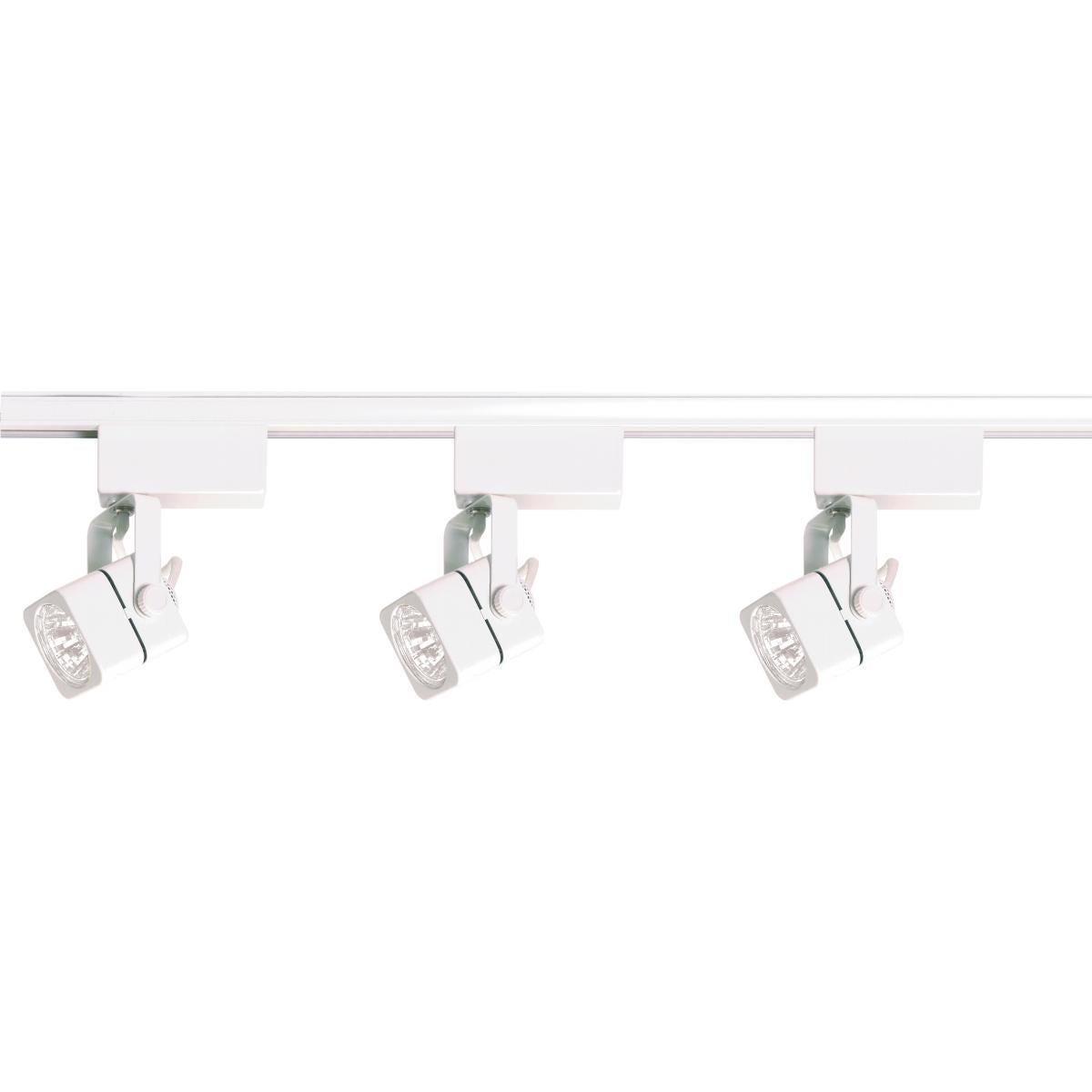 Satco TK310 3 Light - MR16 - Square Track Kit - 4 foot Track - Low Voltage - White