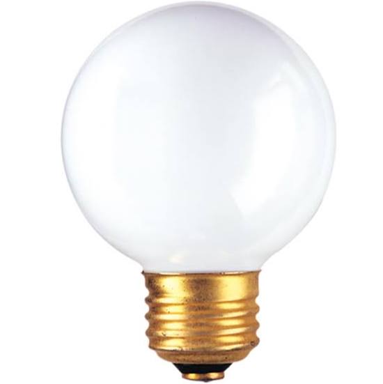 Bulbrite 330025 25G25WH3 25W G25 GLOBE WHITE E26 130V