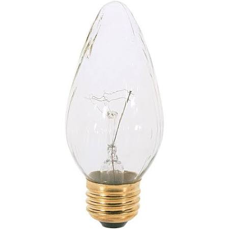 Satco S2763 25 Watt F15 Incandescent Bulb Clear Medium Base - 2 PER CARD