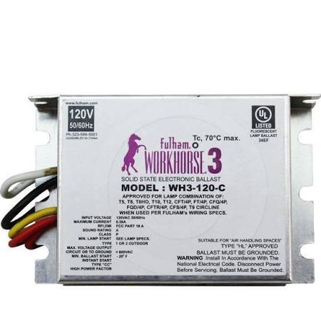 Fulham WH3-120-C 2 Lamp 120 Volt Instant Start